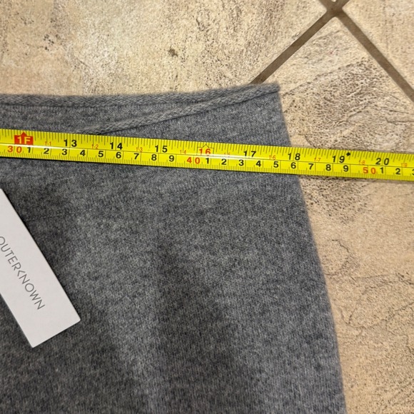 Outerknown Stowaway Lounge Pants Wool Cashmere Wide Leg Gray Women's XL NWT - Picture 6 of 8